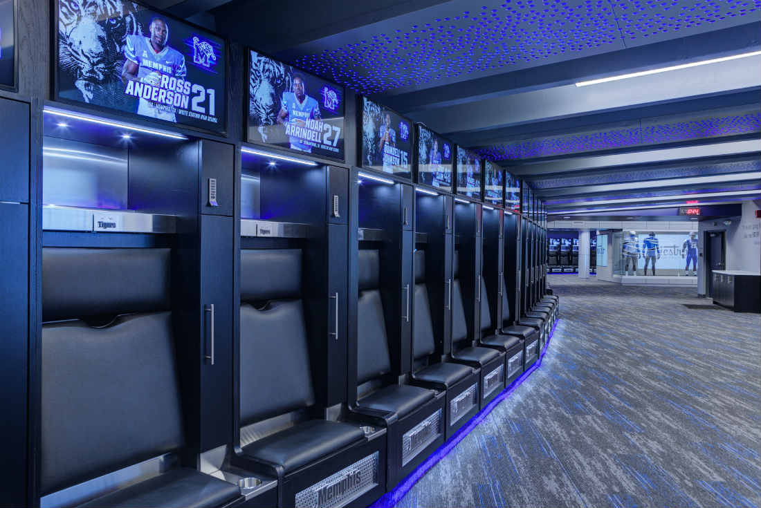 Project of the Year: Memphis Tigers Locker Room Features Over 100 LG Displays