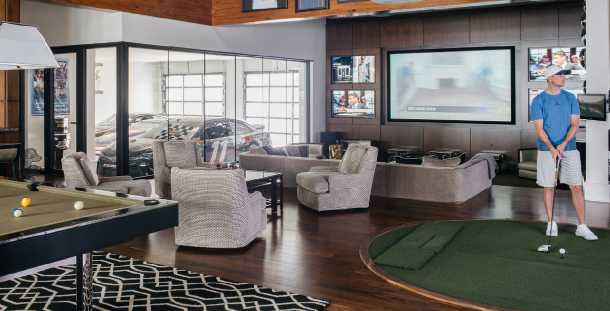 Inside a NASCAR Driver’s Big Smart Home: Bowling, Basketball, and Beyond