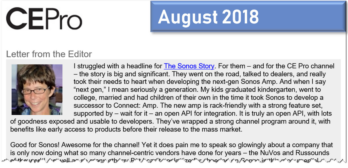 JJ Opines, August 2018: Struggling with Sonos, Genius of Sony, Charlie Kindel