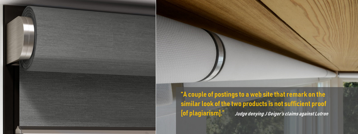 J. Geiger ‘Utterly Failed’ on Infringement Claims Against Lutron’s Palladiom Motorized Shades