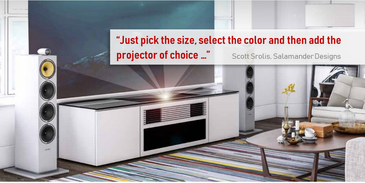 SI and Salamander: Beautiful Furniture, Specialty Screens Make Short-Throw Projectors Sexy