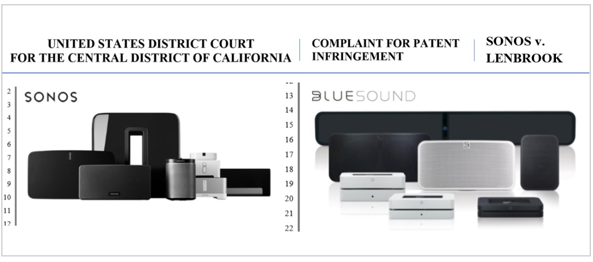 Sonos Sues Lenbrook for Bluesound and BluOS, Alleging Patent Infringement