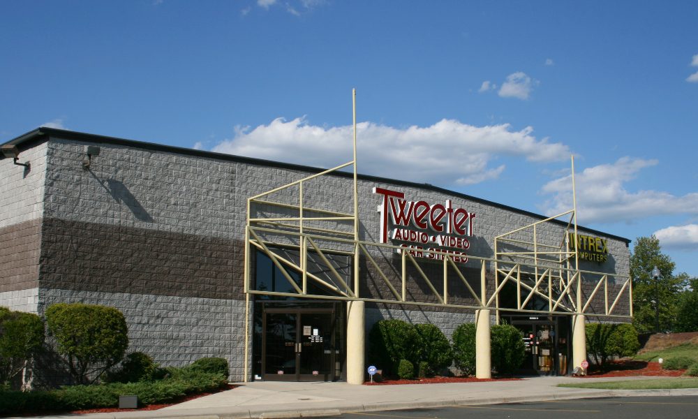 Front of Tweeter store Durham, North Carolina.