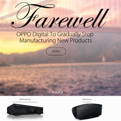 Oppo Digital to End Production of DVD and Blu-ray Players, Promises Updates ‘from Time to Time’