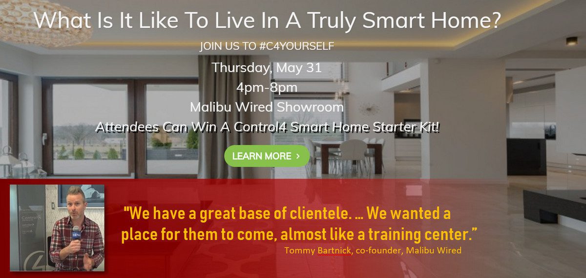 Today is #C4Yourself Day: Malibu Wired Preps for Control4 Showroom Soiree