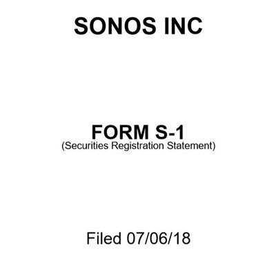 Leeds rådgive Forløber Sonos Files $100 Million IPO; Plans More Direct-to-Consumer Sales - CEPRO