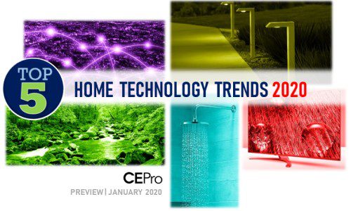 CE Pro Names Top 5 Home Tech Trends for 2020