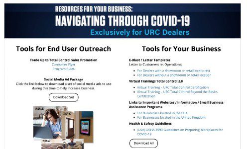 URC Dealer Portal COVID-19 coronavirus resources