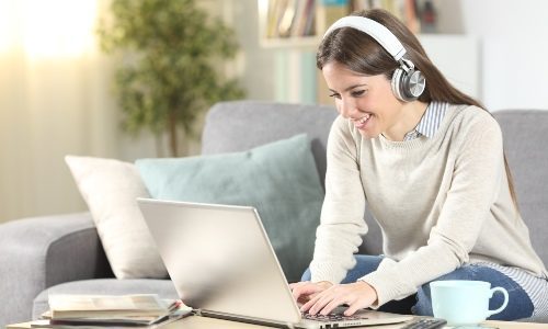 headphones working from home