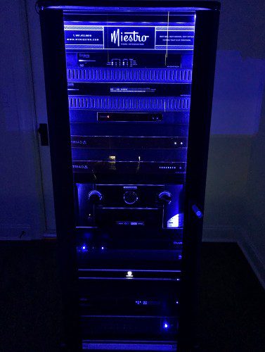 Miestro Home Integration AV equipment rack