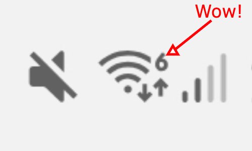 What That Little 6 Next to the Wi-Fi Symbol Means