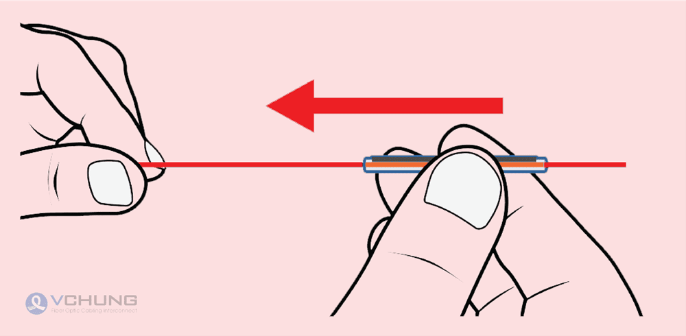 How to fusion splice a fiber optic cable step one strip the fibers.