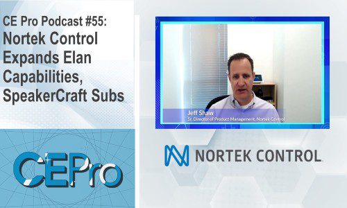 CE Pro Podcast Nortek Control Elan SpeakerCraft