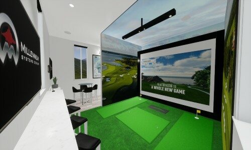 Modus VR Millennium Systems Design golf simulator