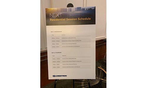 Crestron Next tour residential agenda