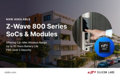 Silicon Labs Announces Z-Wave 800 System-On-Chips Now Available