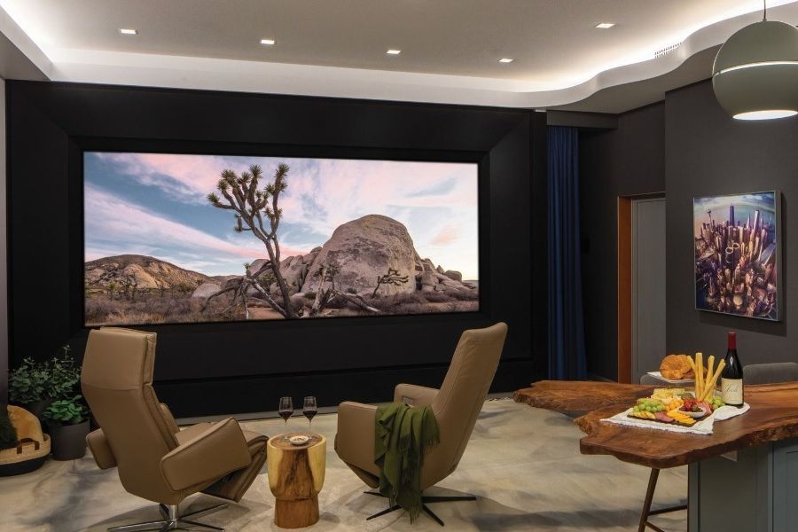 Interior of a Global Wave Integration showroom that uses human-centric lighting.