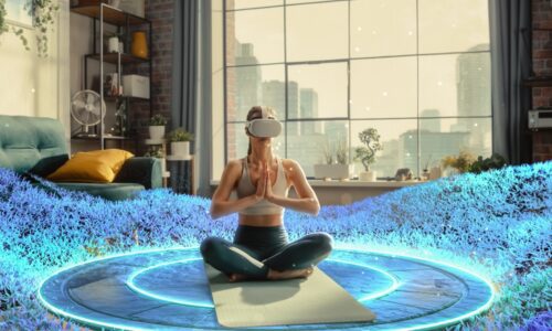 Woman doing yoga to signify strong wellness motivation in the consumer buying process.