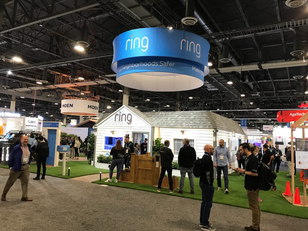 Amazon Ring tradeshow floor booth at CES 2023.