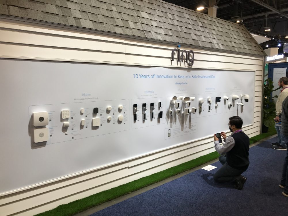 Amazon Ring product display at CES 2023