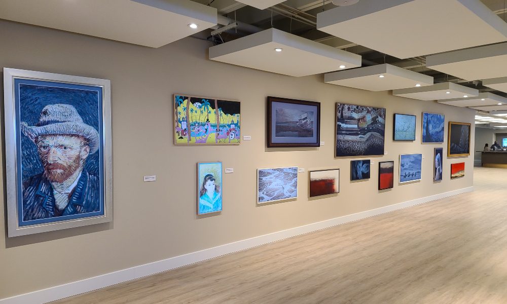 Samsung displays at Samsung Executive Briefing Center in Dallas, Texas.