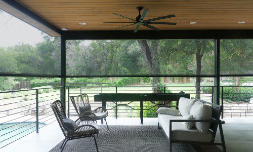 Draper motorized shades outdoor technology