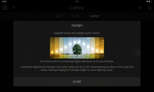 Snap One Control4 OS 3.3.3 interface circadian lighting UI