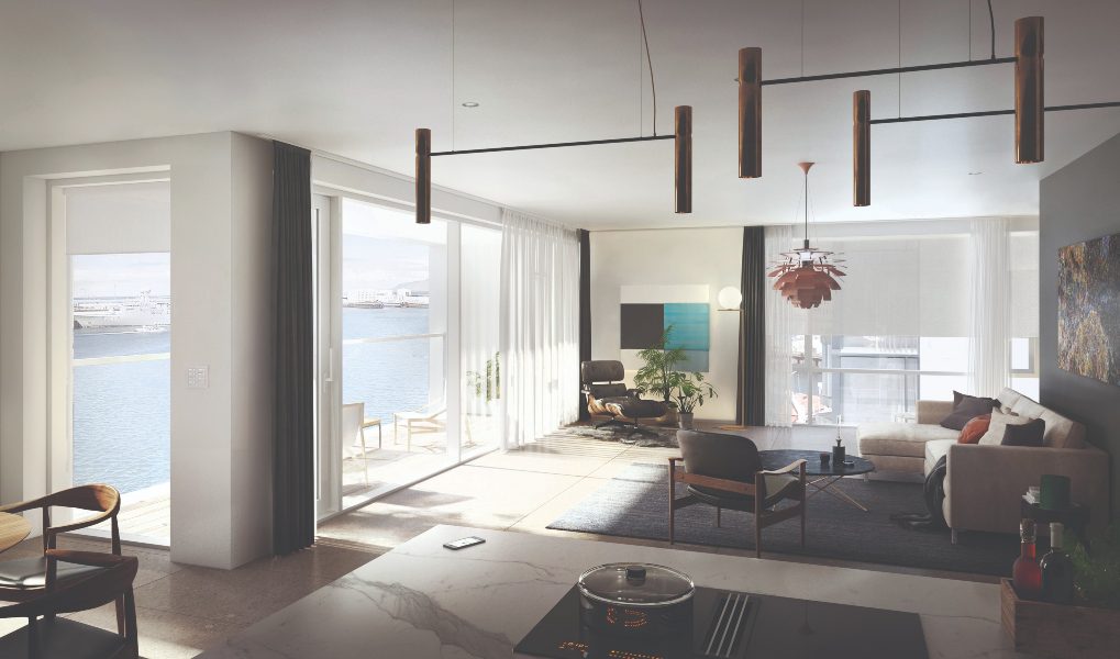 Interior modern design smart condo.