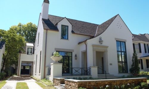 The front face of a home in Huntsville, Alabama that was the site of a smart home downsize project. (Mozaic Audio Video Integration)