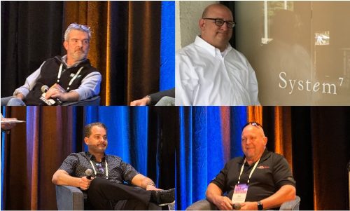 Experts in the lighting business moving clockwise starting from the top right: Gerry Lynch, System 7; Ron Wanless, Technology Design Associates; Lee Travis, Wipliance; and Eric Joy, GHT.