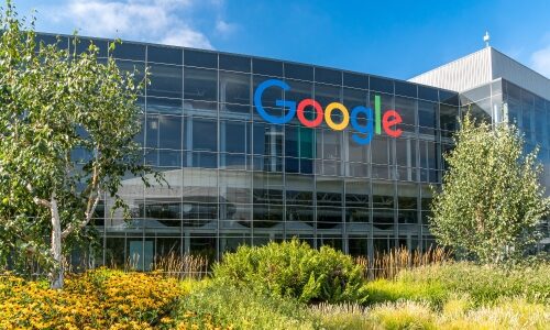 Front of Google building in California representing one of many companies voicing support over consumer IoT cybersecurity standards.