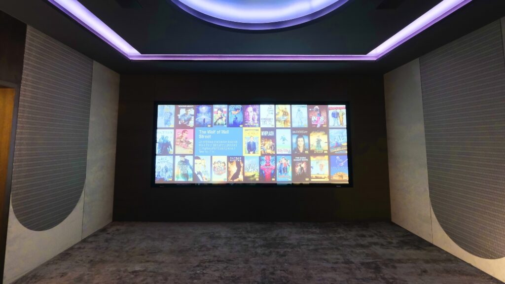 Front view of home theater