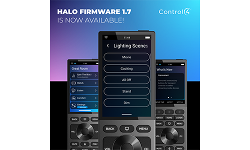 Halo Remotes from Control4 get Updates