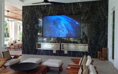 Audio Tec Designs Creates a Striking 130-Inch Video Wall Installation Set in Marble