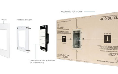 TRUFIG by Sonance Adds New Flush Mounts for Crestron Horizon Keypads