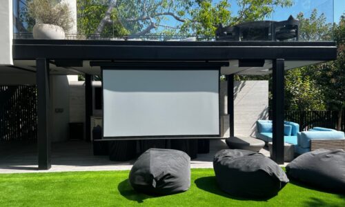 Outdoor Movie Theater Backyard Oasis Beverly Hills Ledcom, Inc.
