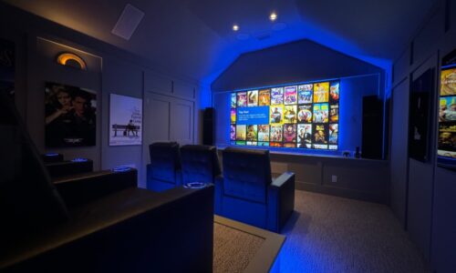 This Surround Sound Movie Theater Doubles as an Immersive Gaming Room for the Kids