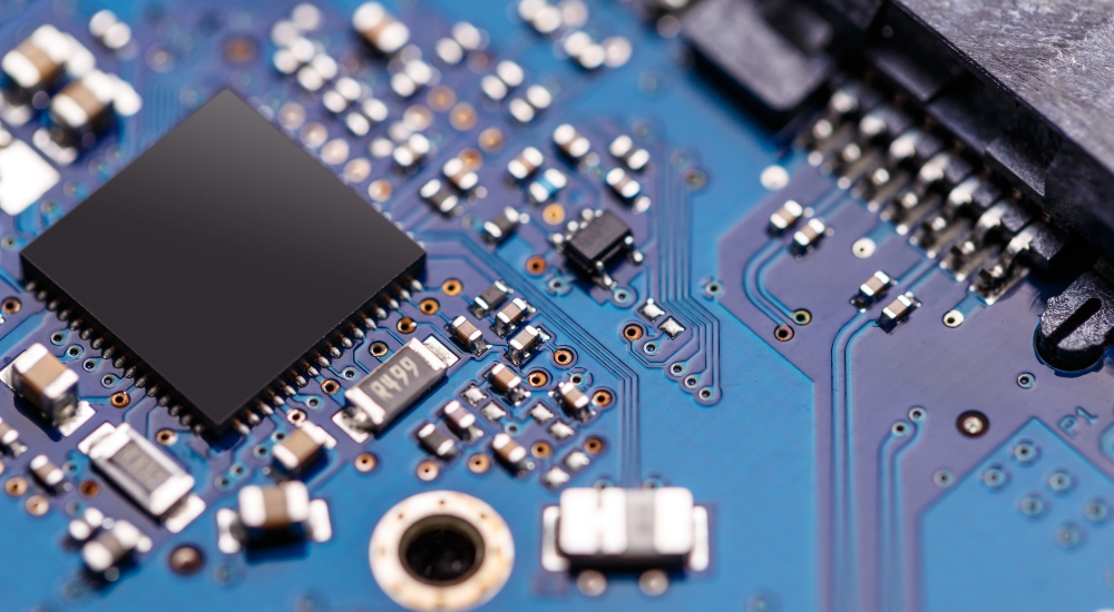 Semiconductor chip meant to symbolize incoming semiconductor tariffs