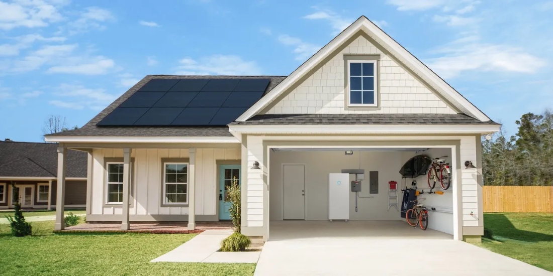 A home equipped to be a part of sonnen's virtual power plant in Texas.