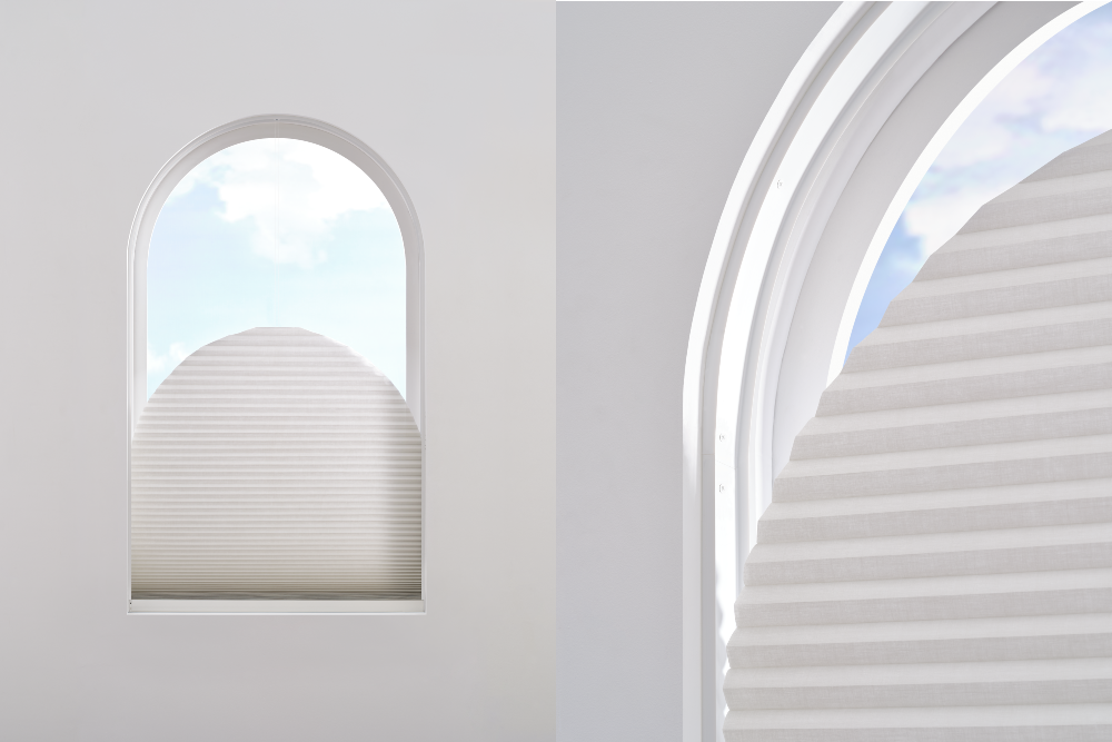 Hunter Douglas Architella Alexa Desert Sands Arches with PowerView