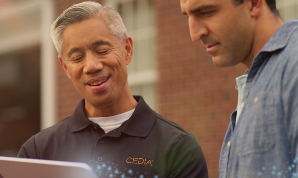 Video still from CEDIA consumer awareness campaign
