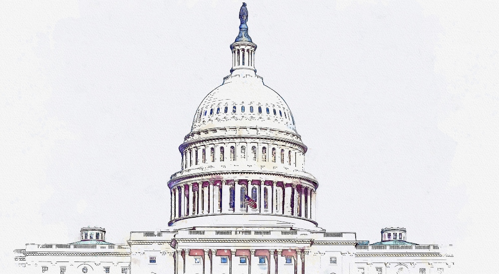 Image of U.S. capitol building in reference to a successful lobby by the custom integration industry to have 529 funds be usable for trade education as reported during CE Pro's playback of home automation and AV news.