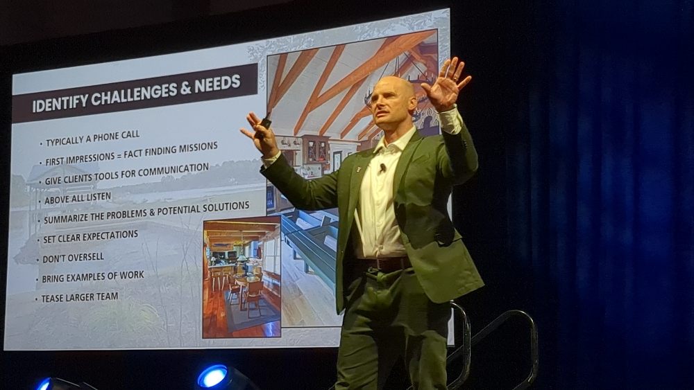 Chip Wade speaking on industry collaboration to integrators at CEDIA Expo 2025 Keynote
