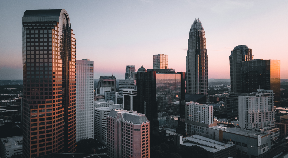 Downtown Charlotte North Caroline where the new ADI and Snap One Support Center will be located.