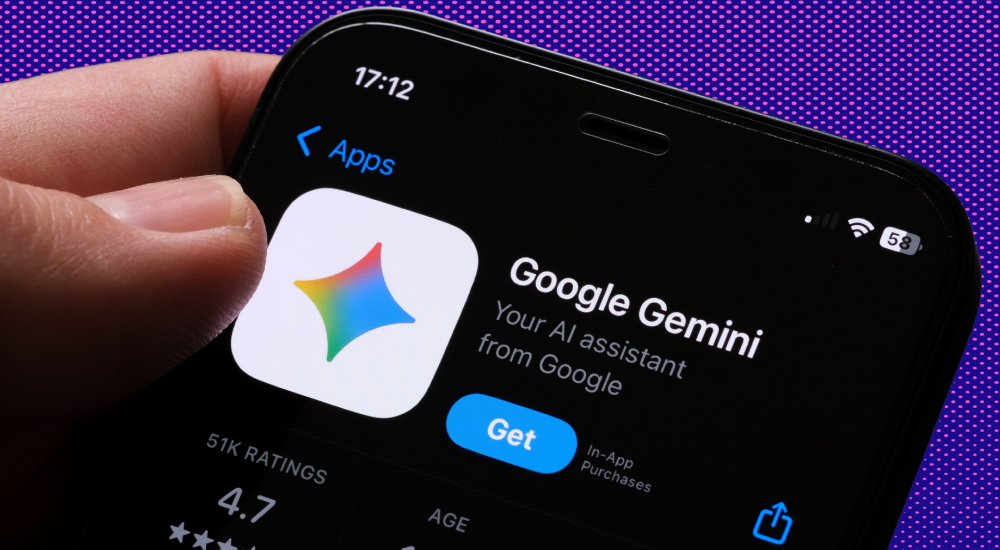 Google Gemini app on phone representing the new Gemini for Home release replacing Google Assistant for smart homes