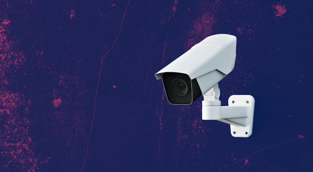 Home security camera meant to represent the overarching themes and takeaways found in a recent trends report