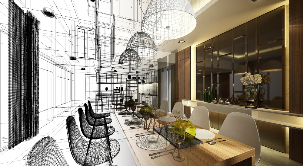 Abstract of kitchen dining concept becoming reality, emphasizing the process of finding design-build partners for integrators.