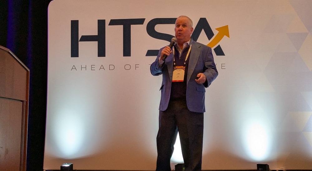 Jon Robbins speaking at the HTSA elevate fall conference