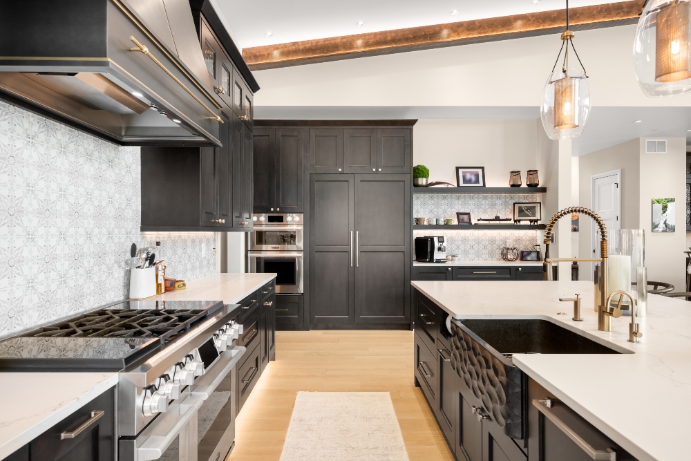 Intentional scene programming designed to elevate lifestyle of homeowners in Colorado Custom Home, Centennial, Rocky Mountains QAV DMF Lighting