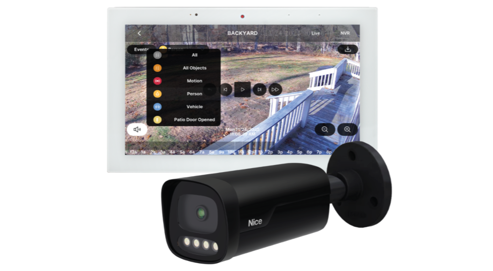 Nice Surveillance Camera Features running on the ELAN OS 9